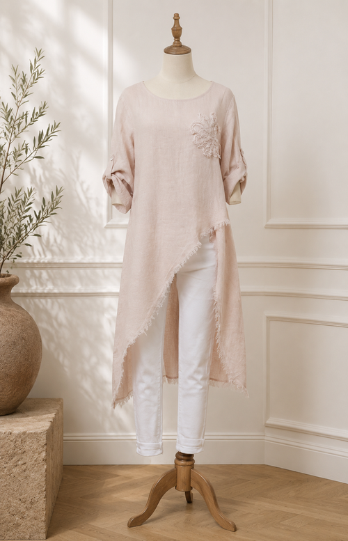 100% Linen Flower Shirt